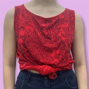VINTAGE VAMPY WHIMSIGOTH PRINT TOP